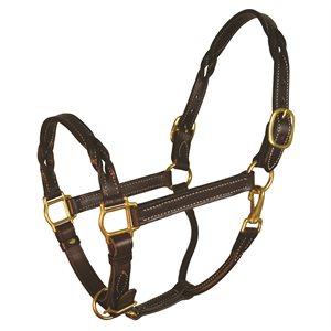 TWISTED LEATHER HALTER