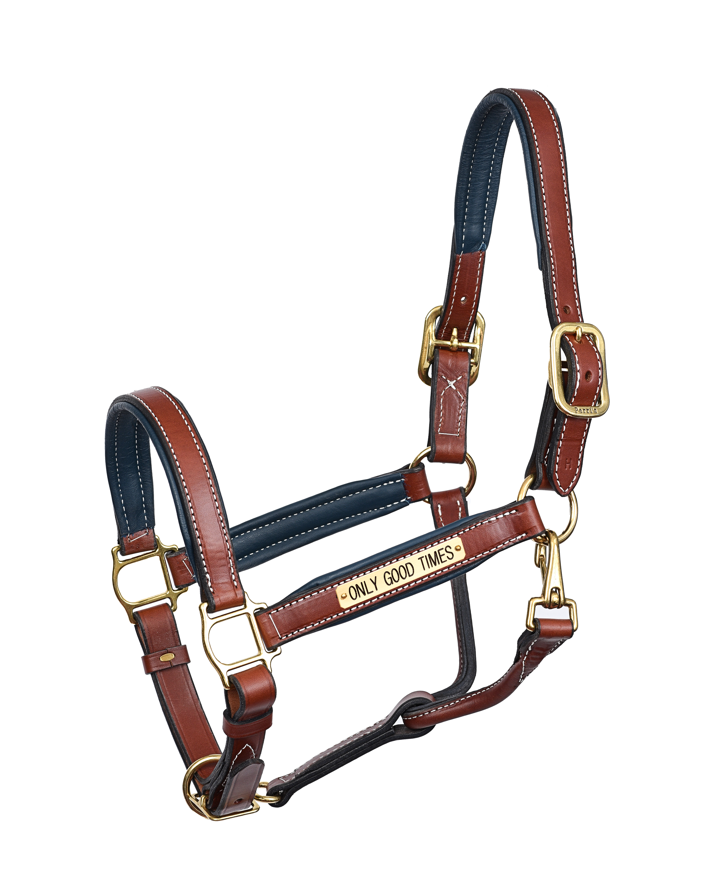HRS CHEST / NAVY PAD LEATHER HALTER W / PLATE