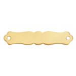 SCROLLED BRASS 3 / 4" X 4" PLATE W / NAIL HOLES