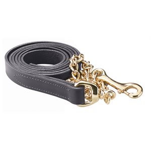 LEATHER LEAD WITH CHAIN