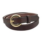 SMALL BROWN / BROWN PADDED LEATHER BELT