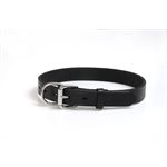 EXTRA SMALL BLACK LEATHER DOG COLLAR